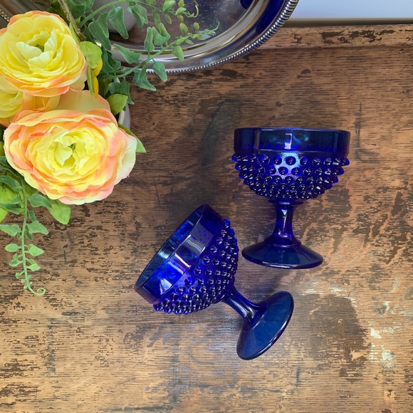 L.E. Smith Dining Hp Vintage Hobnail Glasses Set 2 Poshmark